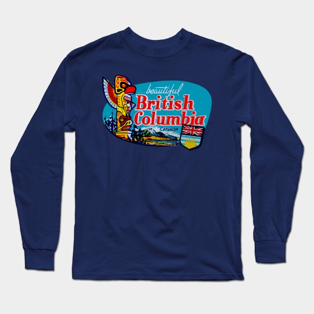 Beautiful British Columbia Canada Vintage Long Sleeve T-Shirt by Hilda74